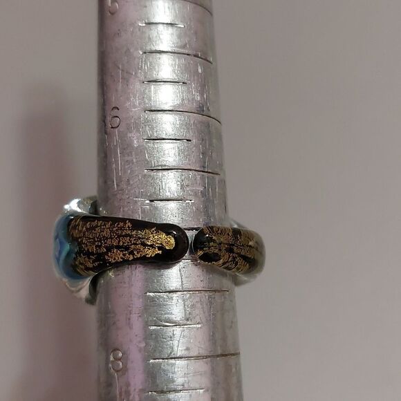 Chunky Statement Glass Ring Size 7 - Picture 4 of 6